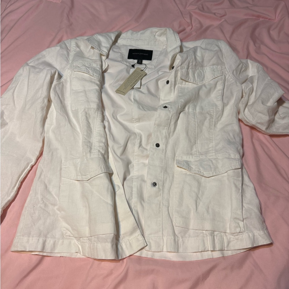 Banana Republic Cream Utility Jacket